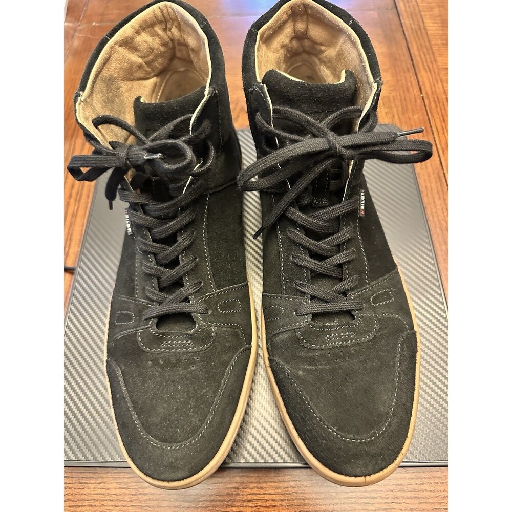 Piloti Men's High Top Apex Driving Shoes - Black Suede - Sz 10.5 US